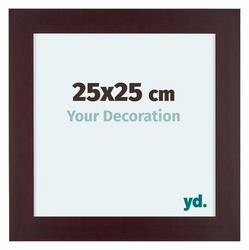 Fotolijst 25x25 cm - Mahonie - Hout - Dover, Huis en Inrichting, Woonaccessoires | Lijsten, Nieuw, Verzenden