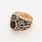 Ring - 14 karaat Geel goud - Robijn, Nieuw