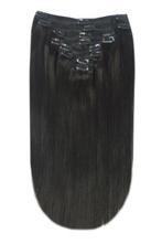 Remy Human Hair extensions straight 20 - zwart 1#, Nieuw