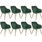 Eetkamerstoel Marilyn fluweellook, gouden poten - donkergroe, Huis en Inrichting, Stoelen, Verzenden, Nieuw