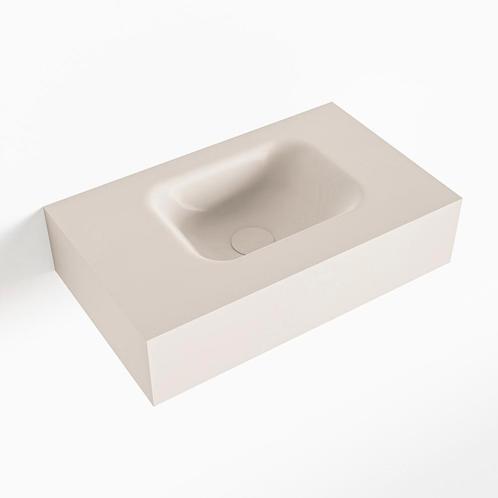 MONDIAZ LEX Linen vrijhangende solid surface wastafel 50cm., Doe-het-zelf en Verbouw, Sanitair, Overige typen, Nieuw, Ophalen of Verzenden