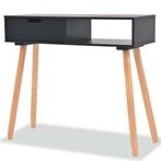 vidaXL Wandtafel 80x30x72 cm massief grenenhout zwart, Huis en Inrichting, Tafels | Bijzettafels, Verzenden, Nieuw