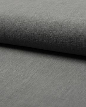 Linnen Stone-Washed Antraciet, Hobby en Vrije tijd, Stoffen en Lappen, Grijs, Nieuw