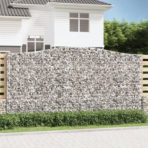 vidaXL Schanskorf gewelfd 400x30x200/220 cm gegalvaniseerd, Tuin en Terras, Bloembakken en Plantenbakken, 100 cm of meer, Nieuw