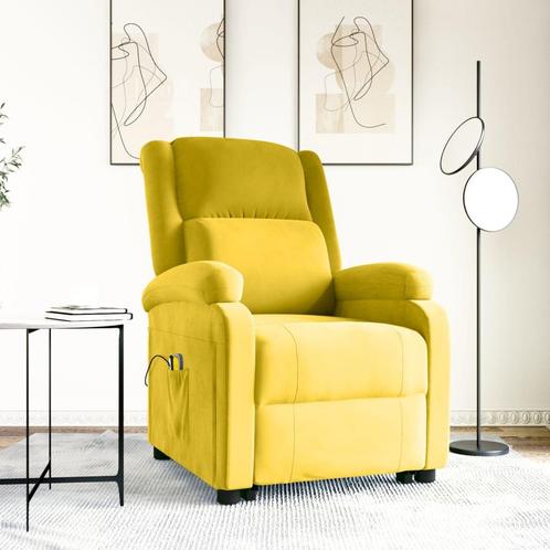 vidaXL Sta-op-massagestoel fluweel geel, Sport en Fitness, Massageproducten, Nieuw, Verzenden