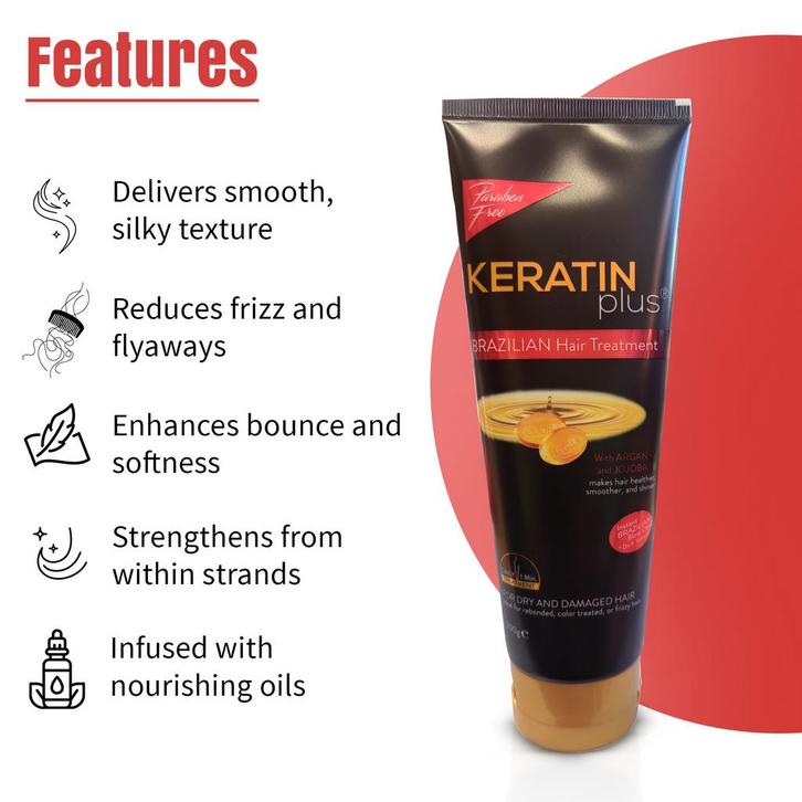 Keratine Plus Intense Brazilian Hair Treatment, 200 gram, Sieraden, Tassen en Uiterlijk, Beautycases, Ophalen of Verzenden