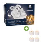 Tweedekans | Koopman Oplaadbare LED Theelicht Set - 4-delig, Ophalen of Verzenden, Nieuw