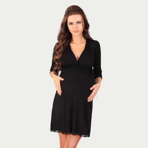 Lupoline Zwangerschapsjurk / Voedingsjurk Black 3/4 mouw, Kleding | Dames, Positiekleding, Nieuw