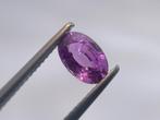Paars, Roze Saffier - 1.20 ct - Antwerp Laboratory for, Sieraden, Tassen en Uiterlijk, Nieuw