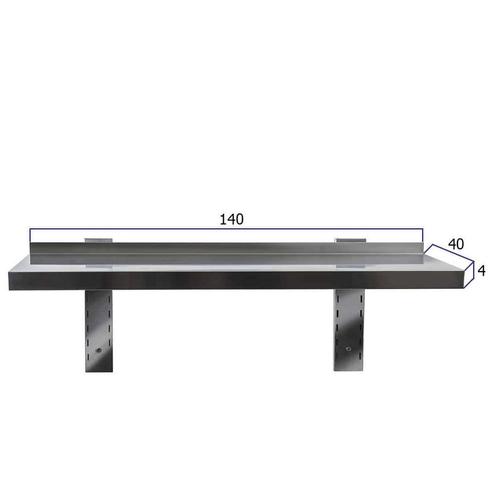 HCB Wandschap - 140 x 40 cm - RVS, Zakelijke goederen, Horeca | Keukenapparatuur, Nieuw in verpakking, RVS Meubilair, Verzenden