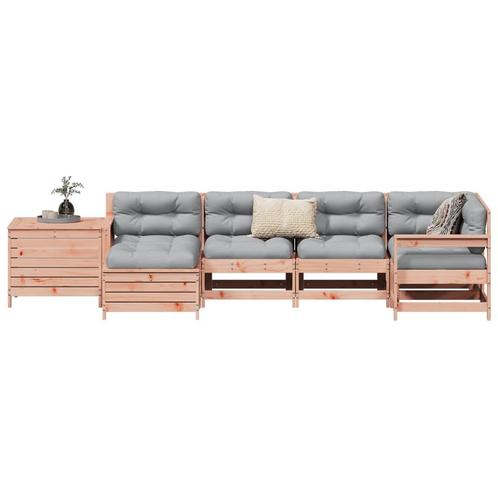 vidaXL 7-delige Loungeset massief douglas vurenhout, Tuin en Terras, Tuinsets en Loungesets, Loungeset, Nieuw, Verzenden