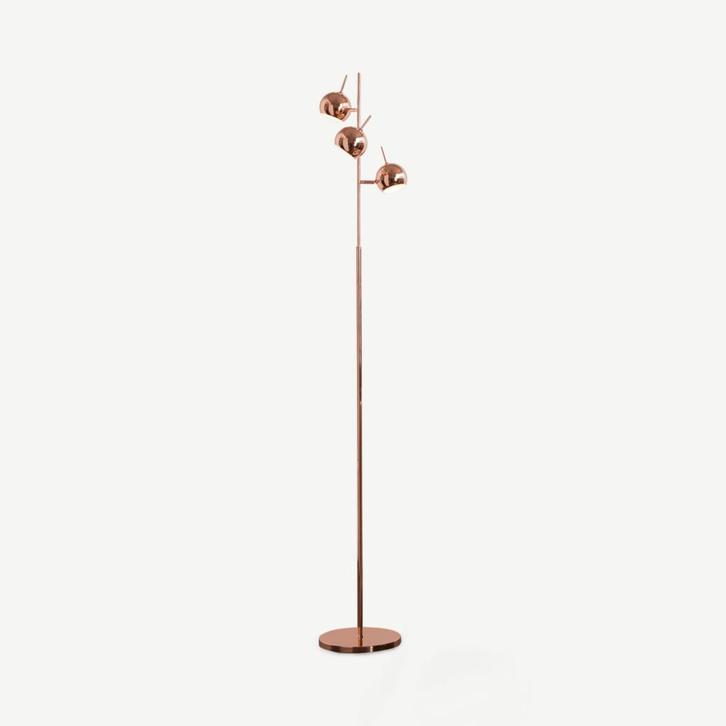 Austin staande lamp | koper | MADE, Huis en Inrichting, Lampen | Vloerlampen, Nieuw, Verzenden