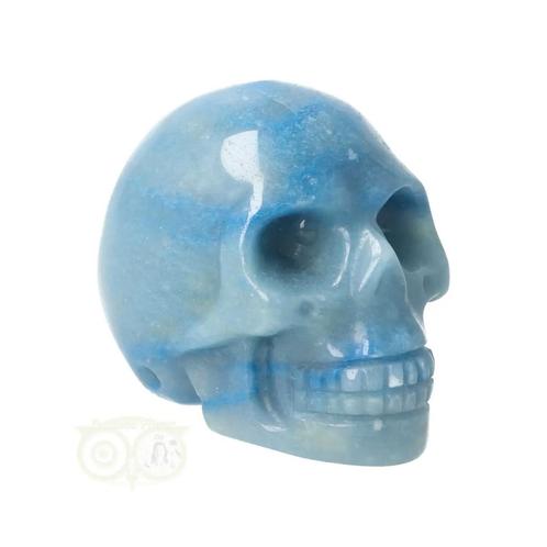 Blauwe kwarts schedel Nr 25 - 90 gram, Sieraden, Tassen en Uiterlijk, Edelstenen, Nieuw, Verzenden