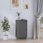 vidaXL Dressoir 34x40x75 cm massief grenenhout grijs, Huis en Inrichting, Minder dan 50 cm, Verzenden, Nieuw, Grenenhout