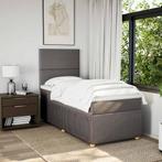 vidaXL Boxspring met matras stof taupe 80x200 cm, Eenpersoons, Verzenden, Nieuw, 80 cm