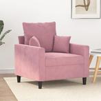 vidaXL Fauteuil 60 cm fluweel roze, Eenpersoons, Verzenden, Nieuw, Minder dan 150 cm