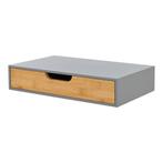 Wandplank set van 2 met lade Bokn bamboe 40x24x8 cm grijs [e, Huis en Inrichting, Woonaccessoires | Wandplanken en Boekenplanken