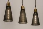Rietveld Hanglampen - Zwart, Goud - Metaal, Huis en Inrichting, Lampen | Hanglampen, Verzenden, Nieuw