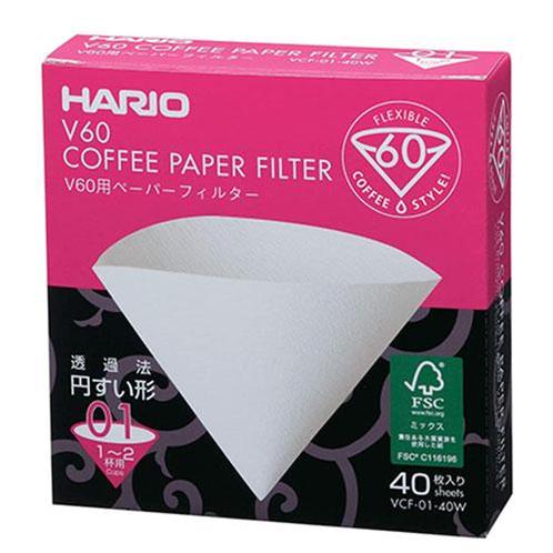 Hario V60-01 Koffiefilters Wit 40st (slow coffee), Witgoed en Apparatuur, Koffiemachine-accessoires, Nieuw, Ophalen of Verzenden