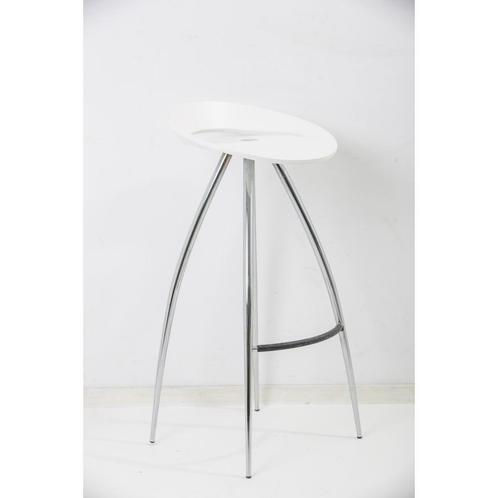 Magis Lyra design Kruk wit chroom, Zakelijke goederen, Kantoor en Winkelinrichting | Kantoormeubilair en Inrichting, Stoel, Gebruikt