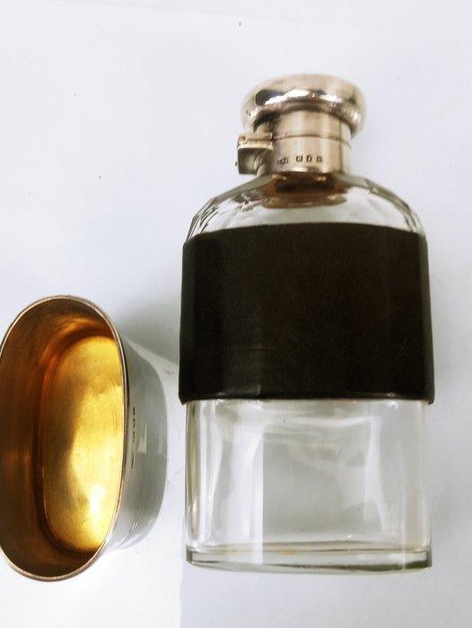 Flacon - .925 zilver - Manierka met wijnglas, Antiek en Kunst, Antiek | Goud en Zilver