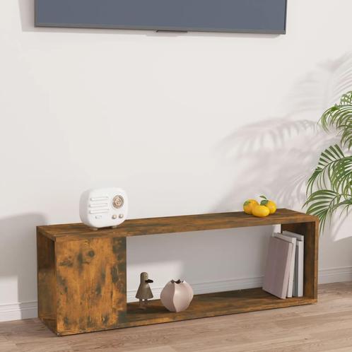 vidaXL Tv-meubel 100x24x32 cm bewerkt hout gerookt, Huis en Inrichting, Kasten | Boekenkasten, Minder dan 25 cm, Nieuw, Overige houtsoorten