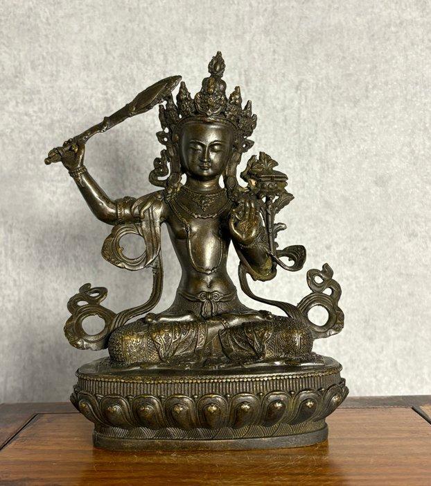 Manjushri - Brons - Eind 20e eeuw, Antiek en Kunst, Antiek | Overige Antiek