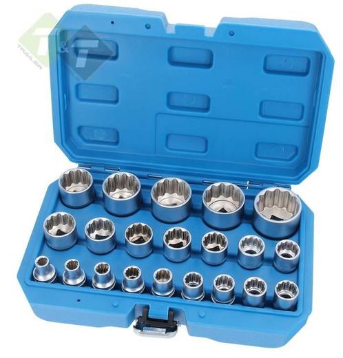 Splinedoppen Set, Spline Dop, Doppen, 19 Delig, Veeltand, Me, Doe-het-zelf en Verbouw, Overige Doe-het-zelf en Verbouw, Nieuw