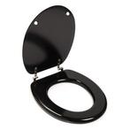 Wc-bril | Bathroom Solutions (18 inch, MDF, Zwart), Verzenden, Nieuw