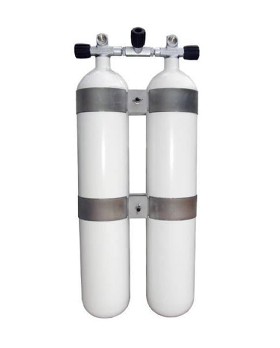 Voordelige nieuwe dubbel 8,5L 230 bar met flessen uit 2024, Watersport en Boten, Duiken, Duikfles, Nieuw, Ophalen