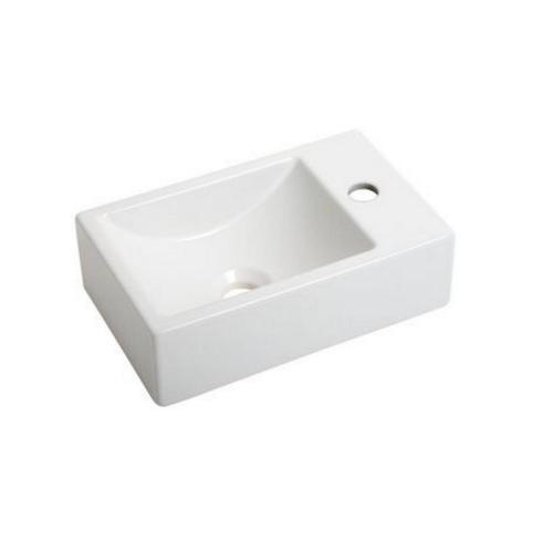 Fontein Plieger Houston Kraangat Rechts 37x23cm Mat Wit, Doe-het-zelf en Verbouw, Sanitair, Overige typen, Nieuw, Ophalen of Verzenden