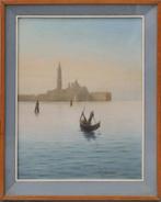 Scuola veneziana (XX) (Firmato Micene) - Veduta della laguna, Antiek en Kunst, Kunst | Schilderijen | Klassiek