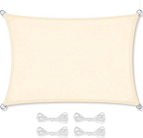 Veelzijdig zonwering zeil - 3x5m - Beige, Tuin en Terras, Schaduwdoeken, Nieuw, Ophalen of Verzenden