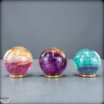 Fluorit Kugel-Set – De harmonie van kleuren in kristalvorm