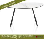 XOOON Montello salontafel metaal/keramiek 94x49 cm - Wit, Huis en Inrichting, Ophalen of Verzenden, Nieuw, Overige materialen