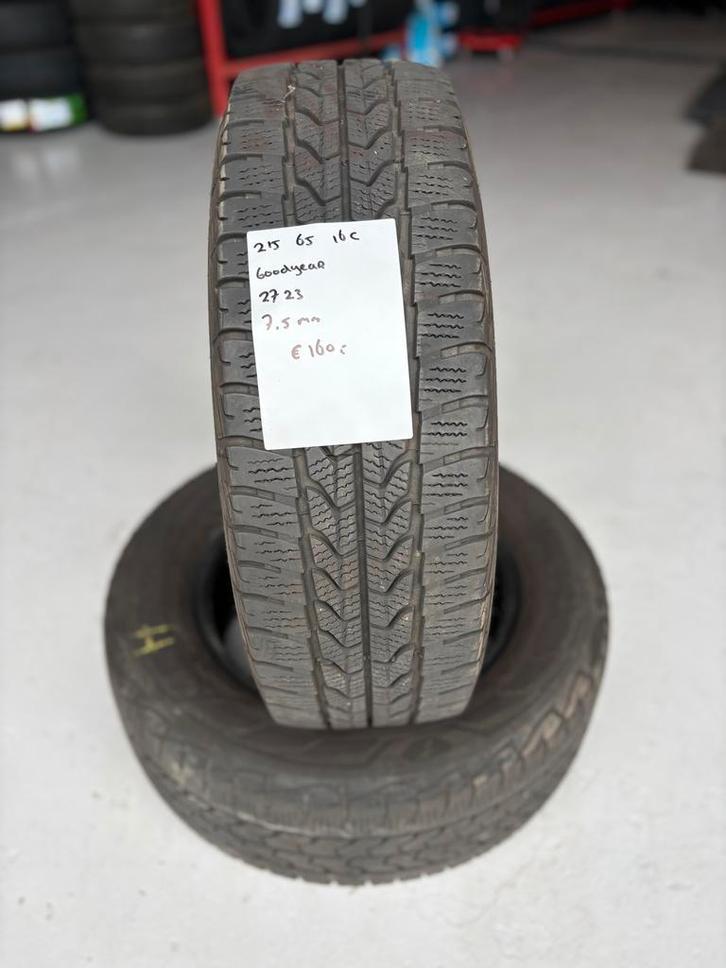215/65/16C GOODYEAR ULTRA GRIP 7,5MM 2 STUKS 160,- (2723), Auto-onderdelen, Banden en Velgen, 16 inch, ARN erkend, BOVAG lid, Stiba lid