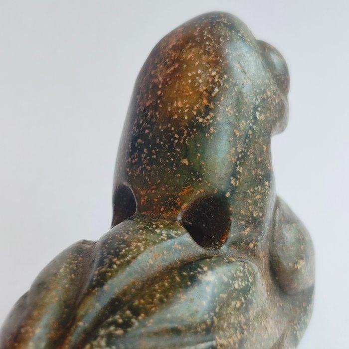 Tibetaans Aventurine Quartz XL rustende vogel kralenamulet -, Antiek en Kunst, Antiek | Overige Antiek