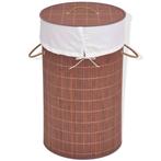vidaXL Wasmand rond bamboe bruin, Verzenden, Nieuw