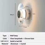 Ronde Kristallen LED Wandlamp – Modern, Elegant en Sfeervol, Huis en Inrichting, Lampen | Overige, Verzenden, Nieuw