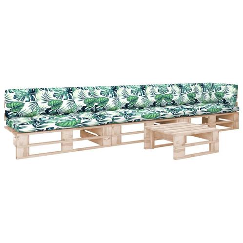 vidaXL 4-delige Loungeset pallet met kussens geïmpregneerd, Tuin en Terras, Tuinsets en Loungesets, Loungeset, Nieuw, Verzenden