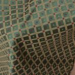 BA090 - Gobelinstof - British Racing Green – Groen en gouden