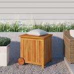 Tuinbox met wieltjes 60x50x58 cm massief acaciahout, Nieuw, Verzenden