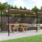 vidaXL Pergola met uitschuifbaar dak 589x292x230 taupe, Verzenden, Nieuw