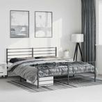 vidaXL Bedframe met hoofd- en voeteneinde metaal zwart, Huis en Inrichting, Slaapkamer | Bedden, Verzenden, Zwart, Metaal, Nieuw