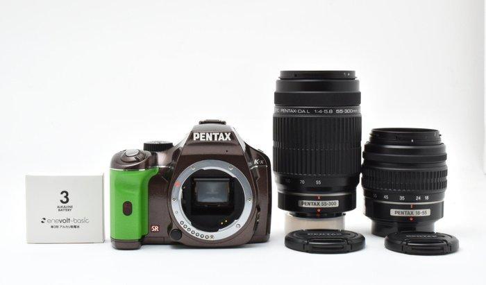 Pentax K-x + SMC DA L 3.5-5.6/18-55mm AL + 4-5.8/55-300mm, Audio, Tv en Foto, Fotocamera's Digitaal