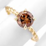 Zonder minimumprijs - Ring - 14 karaat Geel goud - 1.07ct., Sieraden, Tassen en Uiterlijk, Ringen, Nieuw