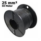 Rol van 25mm², 50 meter - Rood/zwart Dubbel geïsoleerde a., Verzenden, Nieuw