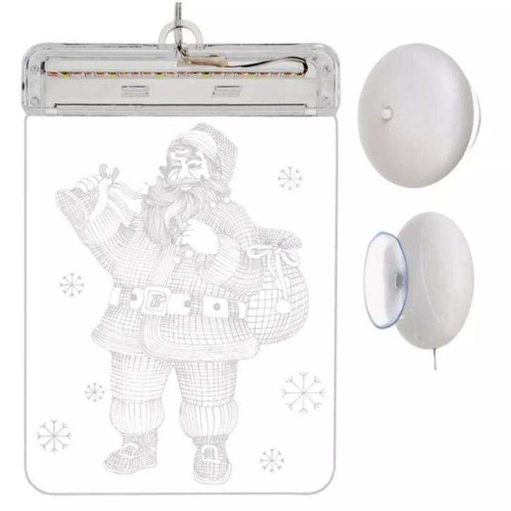 Malatec LED 3D-Santa - Sfeervolle Kerstdecoratie - 17 x 1..., Diversen, Kerst, Nieuw, Ophalen of Verzenden