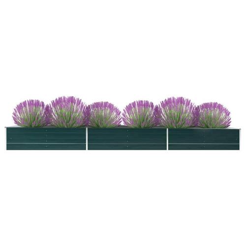 vidaXL Plantenbak verhoogd 480x80x45 cm gegalvaniseerd staal, Tuin en Terras, Bloembakken en Plantenbakken, 100 cm of meer, Nieuw