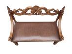 Settle (zitbank met hoge leuning) - Hout, Leder